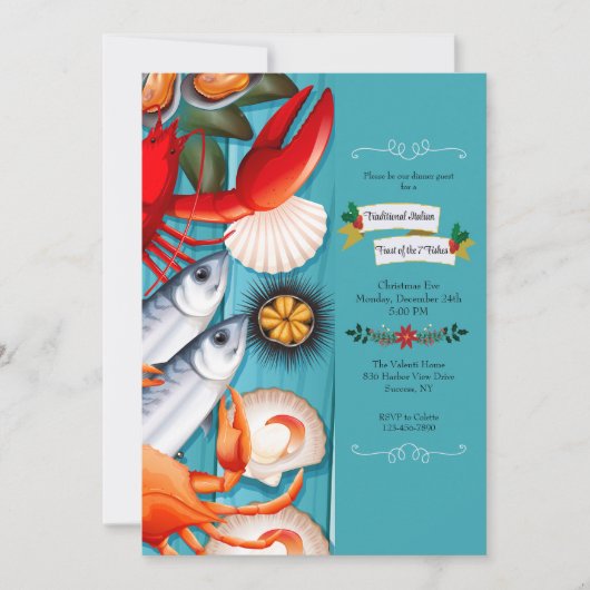 海鮮ボーダー 招待状 (正面)