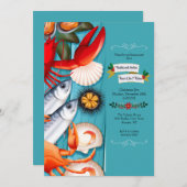 海鮮ボーダー 招待状 (正面/裏面)