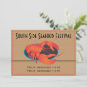 海鮮レストラン ご招待テンプレート 招待状 (スタンド正面)