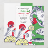 海鮮招待会の招待状 招待状 (正面/裏面)