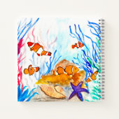 海鮮魚かわいいガーリーサンゴ礁航海の ノートブック (裏面)