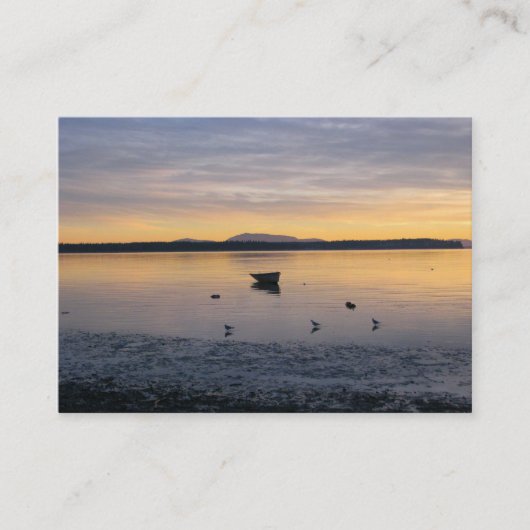 海鳥およびボート 名刺 (正面)