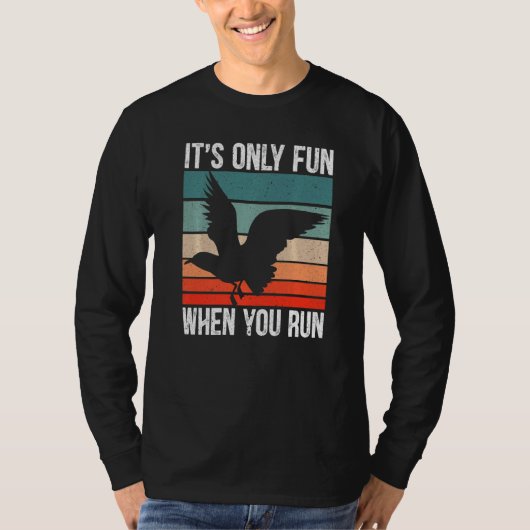 海鳥だけ走って楽しい アホウドリ カモメ Tシャツ (正面)