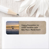 海鳥とボート ラベル (インサイチュ)