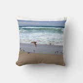 海鳥と波綿枕 クッション (正面)