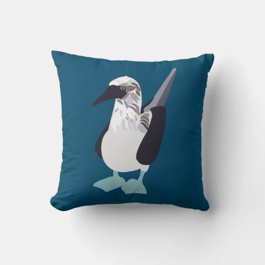 海鳥の水鳥 クッション (正面)