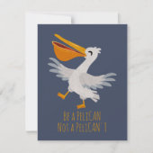 海鳥プン：ペリカンではなくペリカンになる ノートカード (正面)