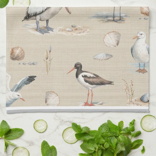 海鳥 キッチンタオル (折り畳み)