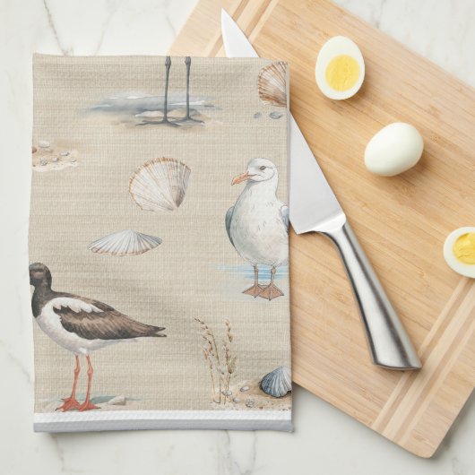 海鳥 キッチンタオル (四つ折り)