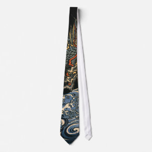 海龍,国芳,海龍,国芳,浮世絵 ネクタイ