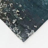 海20抽象芸術の海絵画灰色の夢 フリースブランケット (角)