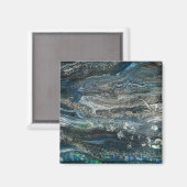 海20抽象芸術の海絵画灰色の夢 マグネット (正面/裏面)