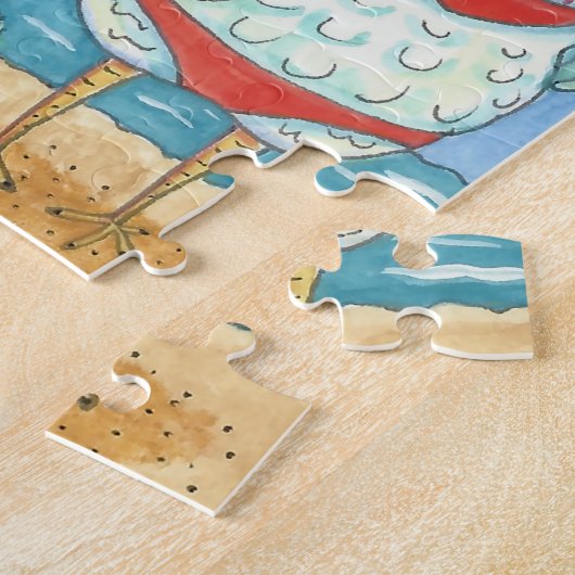 海、おもしろいな漫画のパズルの鶏 ジグソーパズル (側面)