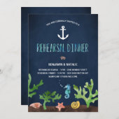 海|の航海のなリハーサルの夕食の下 招待状 (正面/裏面)