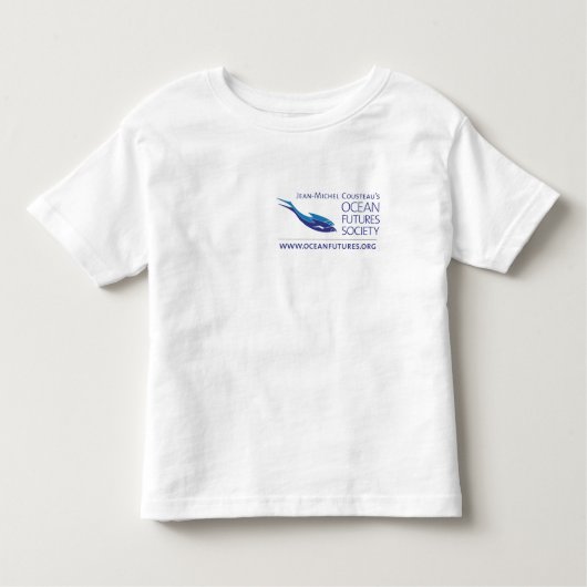 "海"のTシャツ保護して下さい トドラーTシャツ (正面)