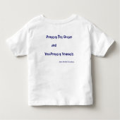 "海"のTシャツ保護して下さい トドラーTシャツ (裏面)