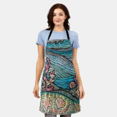 海 エプロン (着用した状態)