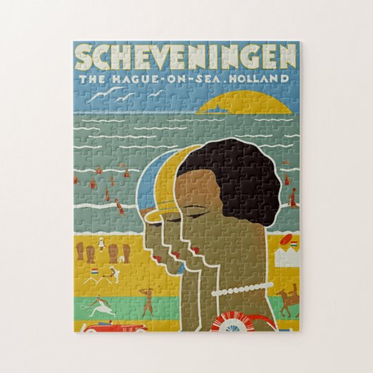 海、オランダのスヘーフェニンゲンの~ハーグ ジグソーパズル (縦)