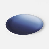 海 オーシャン ブルー モダン ミニマル ビーチ ブライダルシャワー ペーパープレート (アングル)