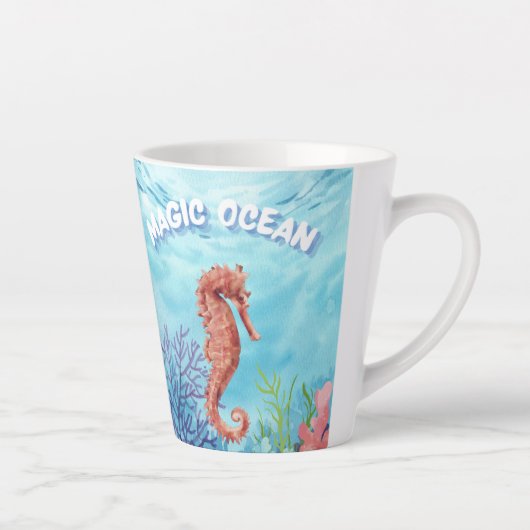 海 カフェラテマグ (右)