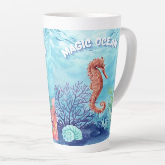 海 カフェラテマグ (右アングル)