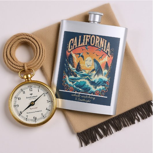 海・カリフォルニア・サンセット フラスク