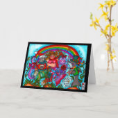 海 カード (黄色い花)