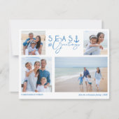 海&グリーティングブルー航海のマルチフォト シーズンカード (正面)