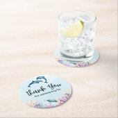 海・コースターで泳いでくれてありがとう ラウンドペーパーコースター (インサイチュ)