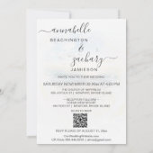 **海・シーヘルムRSVP -ビーチQR AR7 結婚's 招待状 (裏面)