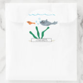 「海」シール ラウンドシール (バッグ)