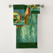 海·ジェム·マーメイド·シガー·ラベル·プリント バスタオルセット (インサイチュ)