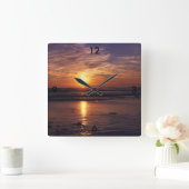 海 スクエア壁時計 (ホーム)