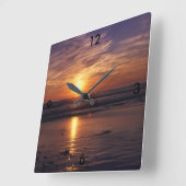 海 スクエア壁時計 (傾斜)