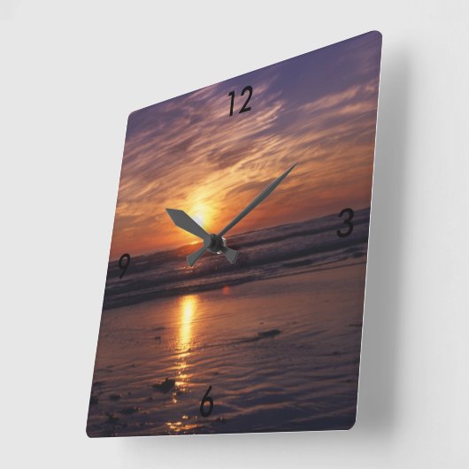 海 スクエア壁時計 (傾斜)