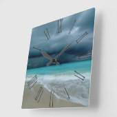 海 スクエア壁時計 (傾斜)