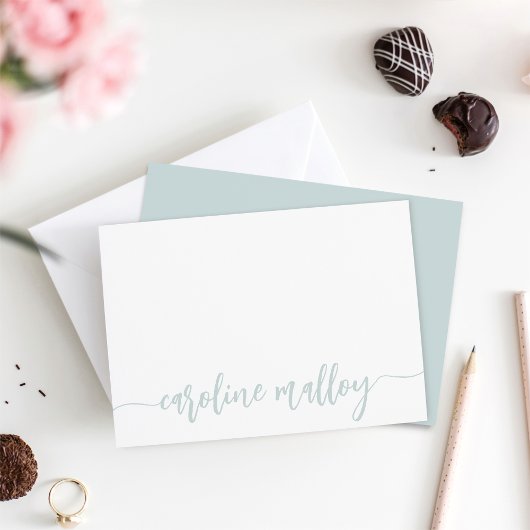 海 |スクモダンリプト名パーソナライズされた ノートカード