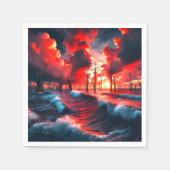 海 スタンダードカクテルナプキン (正面)