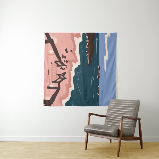 海 タペストリー (インサイチュ(横))