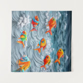 海 タペストリー (正面(横))