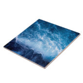 海 – ダークブルー タイル (側面)