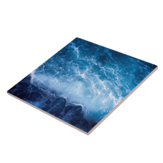 海 – ダークブルー タイル (側面)