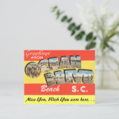 海・ドライブからの挨拶ビーチ ポストカード (スタンド正面)