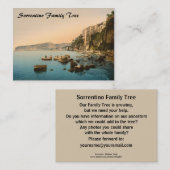 海、ナポリのカンパニア州、イタリアによるソレント 名刺 (正面/裏面)