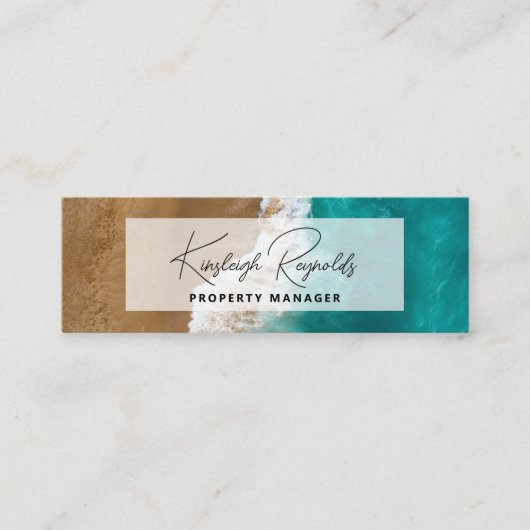 海/ビーチレンタルプロパティマネージャカスタムの写真 スキニー名刺 (正面)