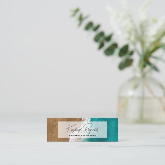 海/ビーチレンタルプロパティマネージャカスタムの写真 スキニー名刺 (スタンド正面)