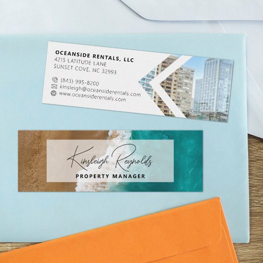 海/ビーチレンタルプロパティマネージャカスタムの写真 スキニー名刺