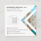 海/ビーチレンタルプロパティマネージャカスタムの写真 スクエア名刺 (裏面)