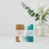 海/ビーチレンタルプロパティマネージャカスタムの写真 スクエア名刺 (スタンド正面)