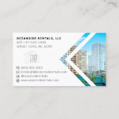 海/ビーチレンタルプロパティマネージャカスタムの写真 名刺 (裏面)